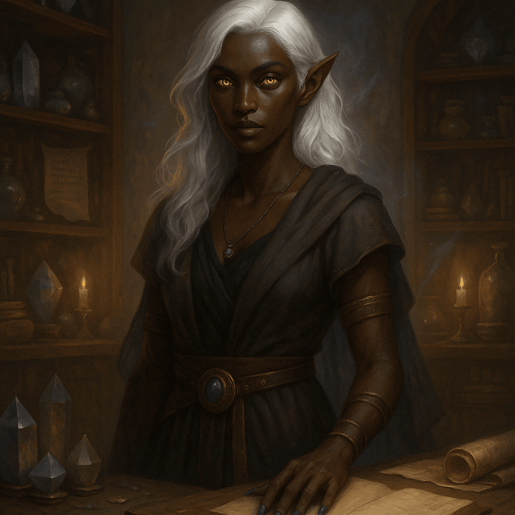 The dark elf Farrah