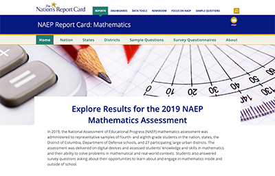 Front page of the 2019 Mathematics report